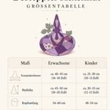 Handgefertigter gesteppter Hexenhut – Gespenster und Kürbisse im Patchworkstil