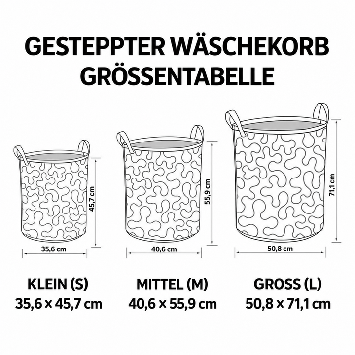 Gesteppter Wäschekorb – Vogelscheuche und Kürbisse