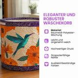 Gesteppter Wäschekorb – Gruselpudel und Spinnennetz