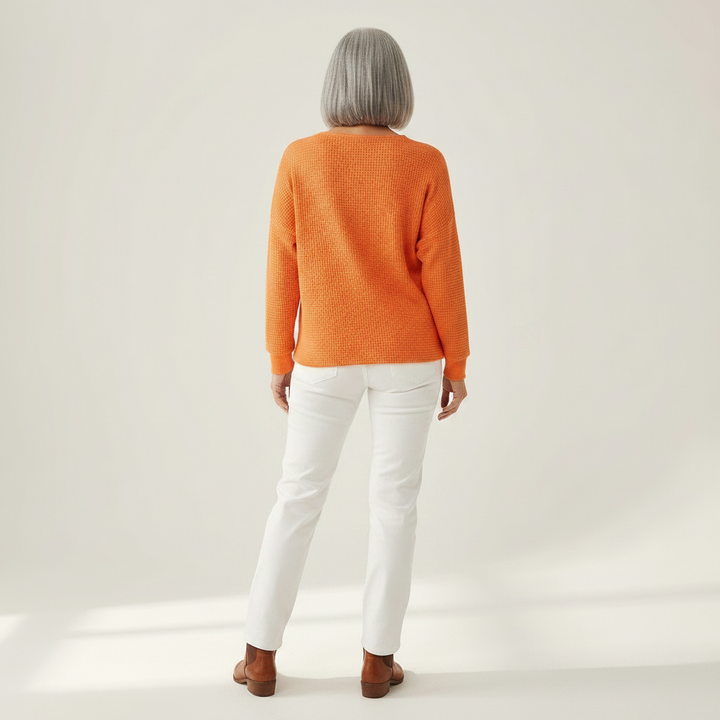 Greta | Schlichter Pullover in Waffelstrick