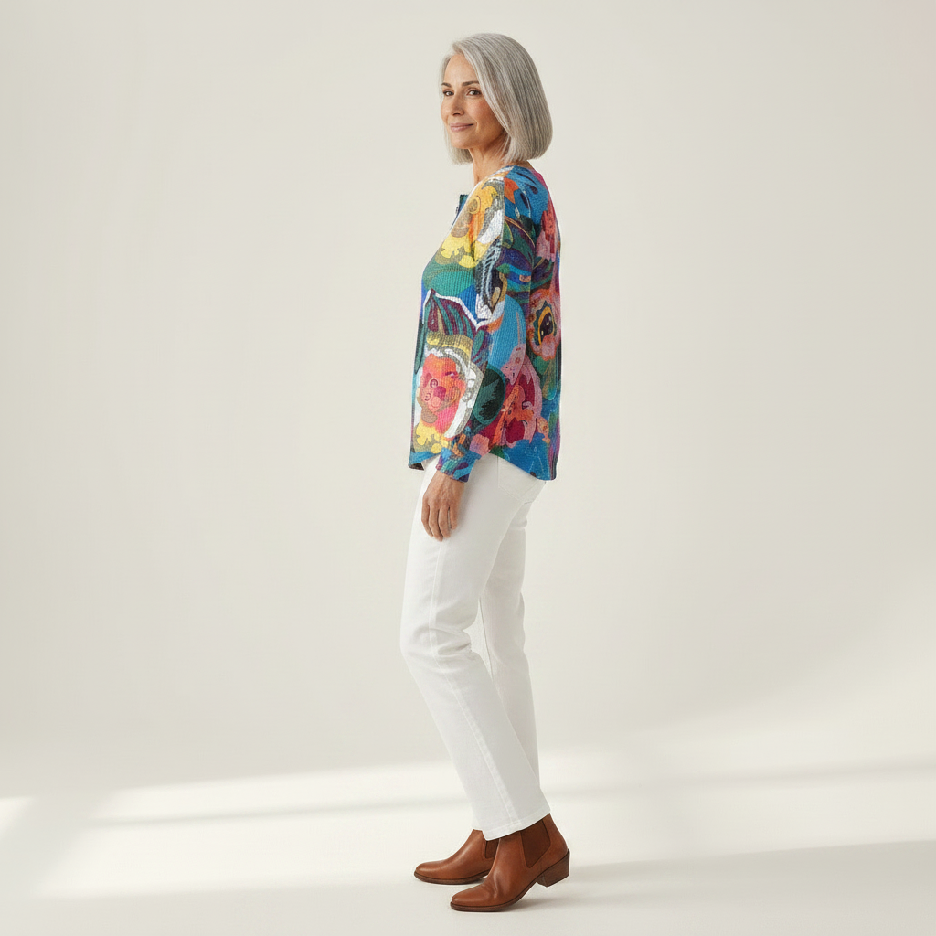 Johanna | Pullover mit großen Blüten