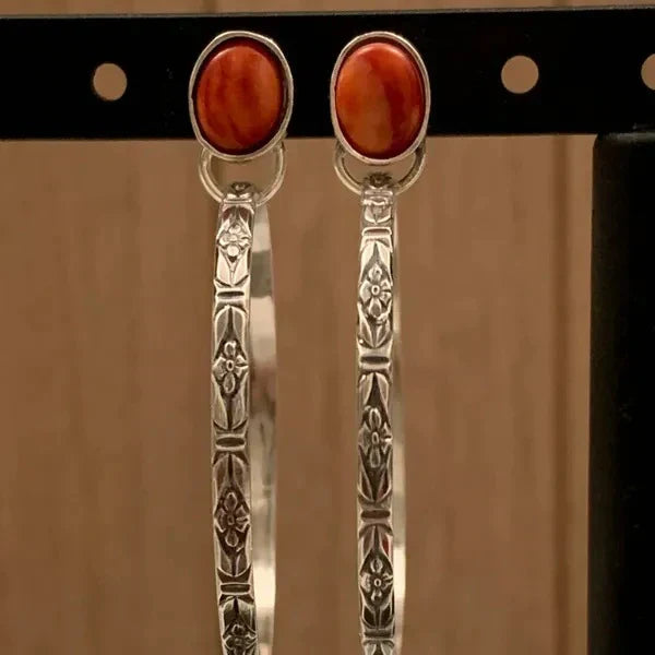 Boho-Vintage-Ohrringe mit Onyx