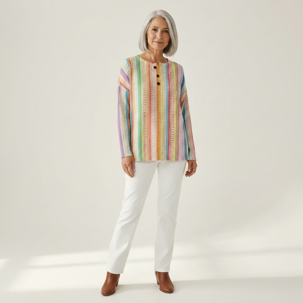 Rieke | Pullover mit bunten Längsstreifen