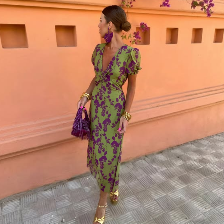 Ines | Kleid aus Frühlingsstoff