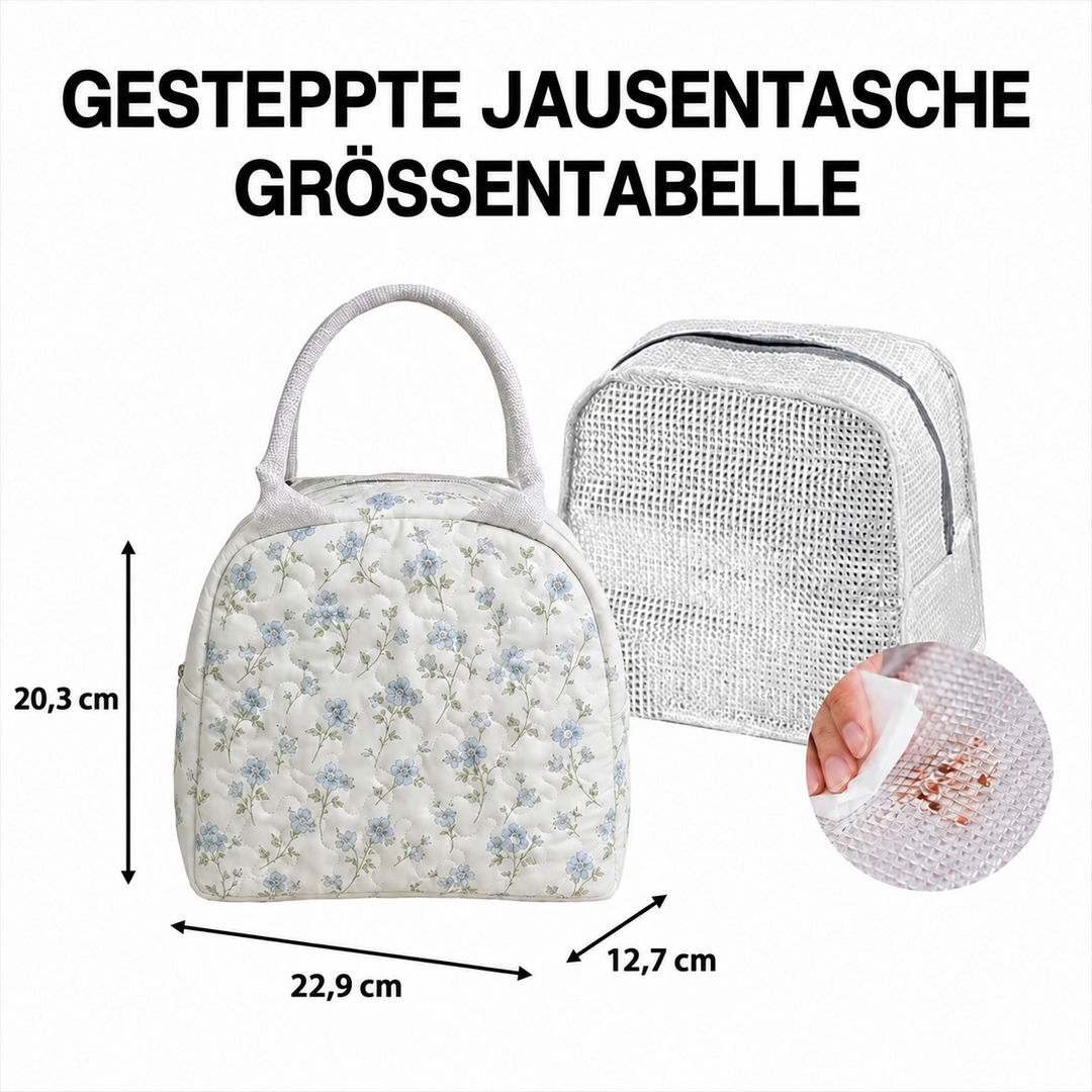 Gesteppte Jausentasche – Mumie und schwarze Katze