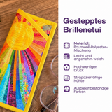 Gestepptes Brillenetui – Welpe im Halloweenkostüm