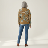 Brigitte | Strickjacke mit Pferde- und Kakteenmotiv
