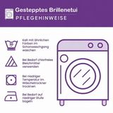 Gestepptes Brillenetui – Schwarze Katze unter dem Halloween-Mond