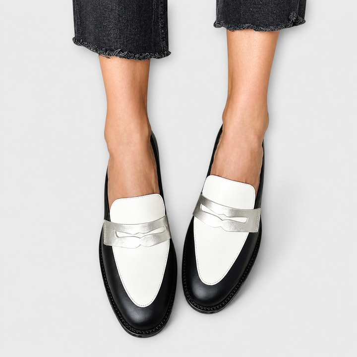 Magdalena | Black Metallic Loafers
