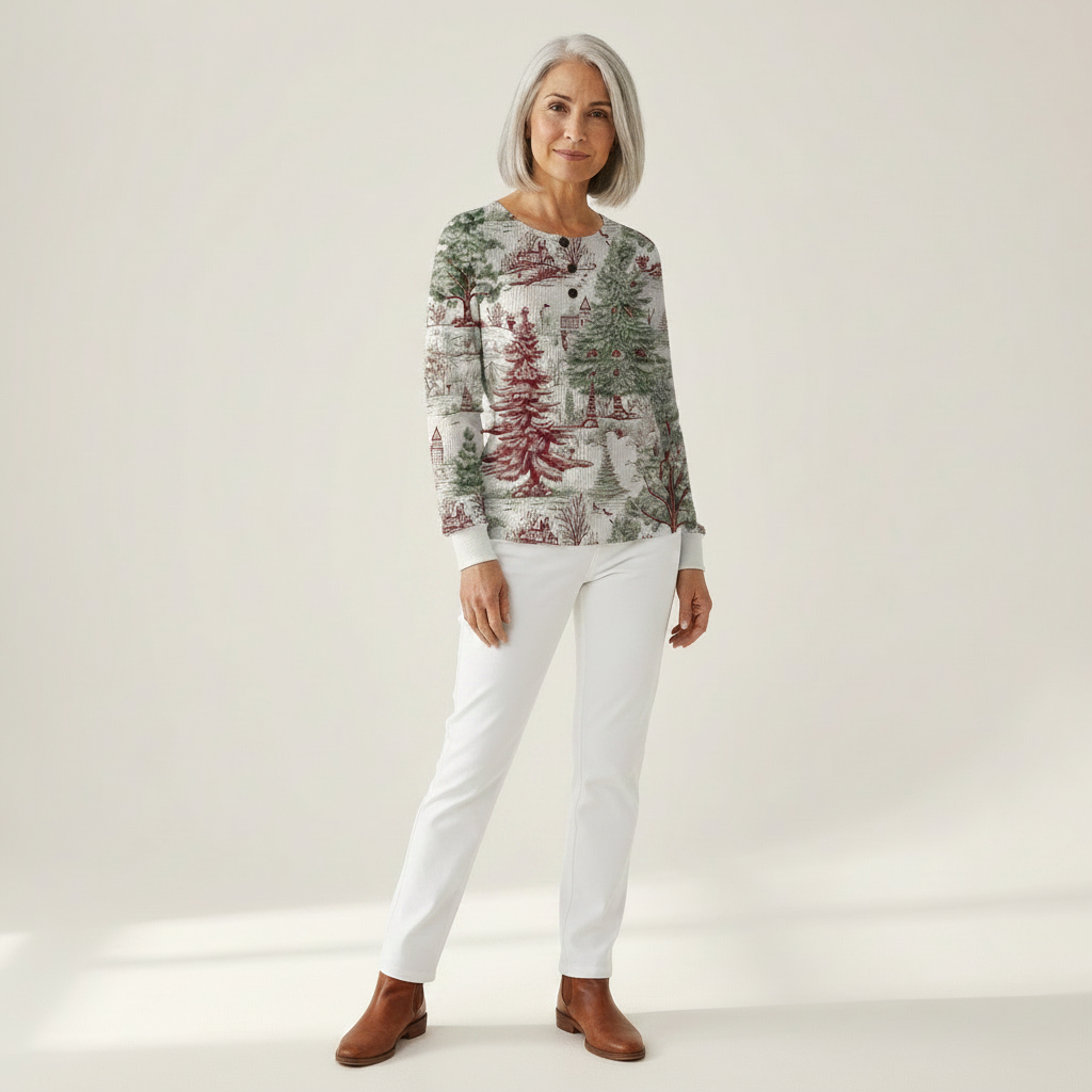 Birte | Pullover mit Winterlandschaft