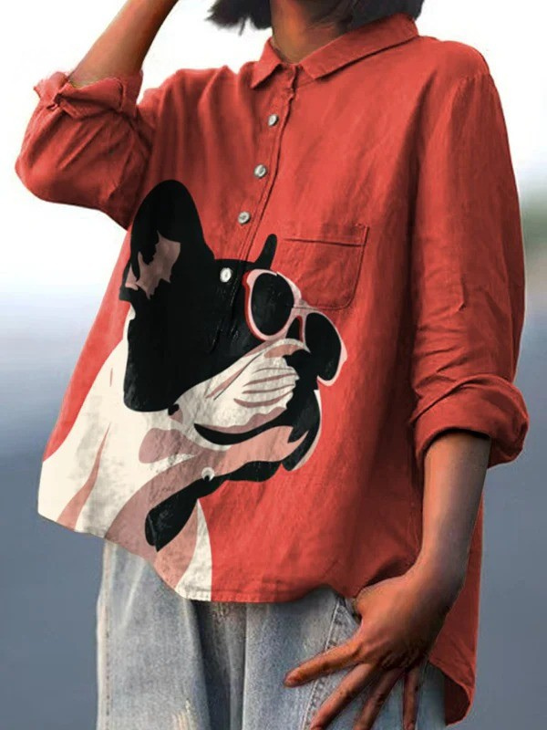 Paula | Lässiges T-Shirt mit stilvollem Französische Bulldogge Design