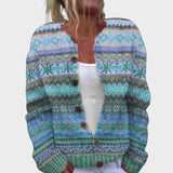 Clara - Strickjacke Floral Autumn