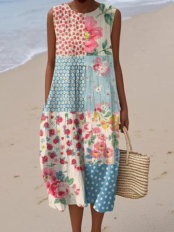 Ute | Patchwork-Midikleid