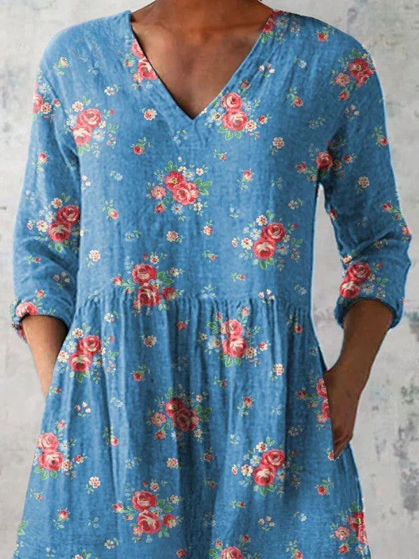 Mechthild | Langärmlige Bluse mit V-Ausschnitt