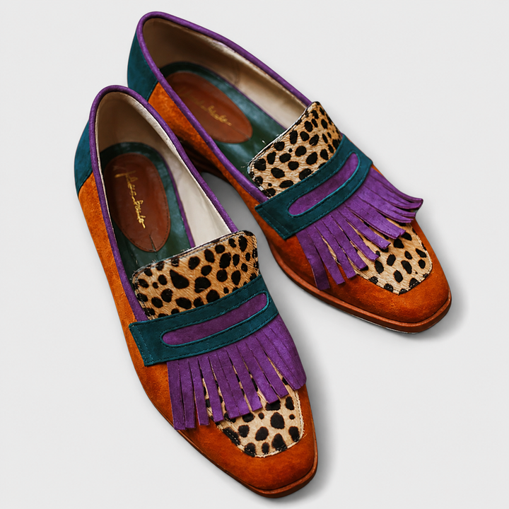 Luise | Braune Leoparden-Loafer