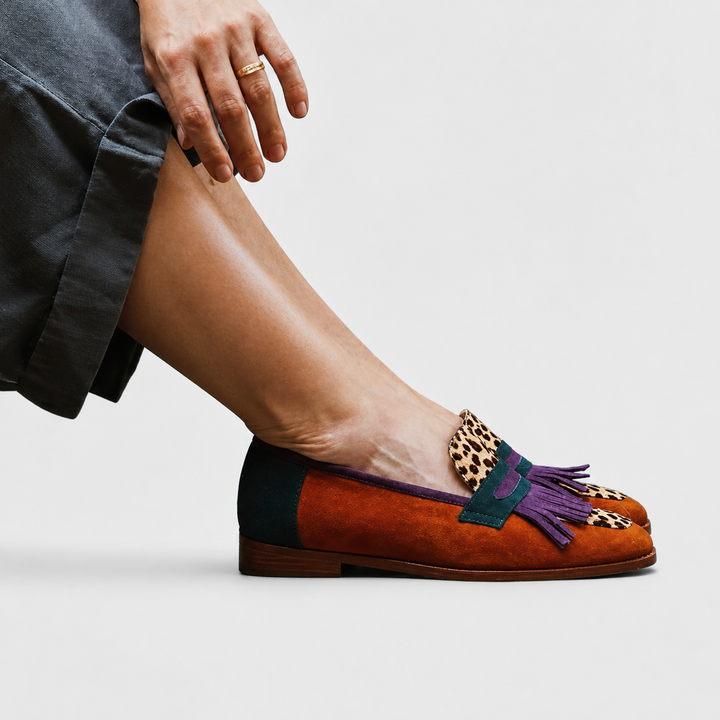 Luise | Braune Leoparden-Loafer