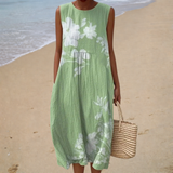 Bequemes ärmelloses Kleid für den Sommer