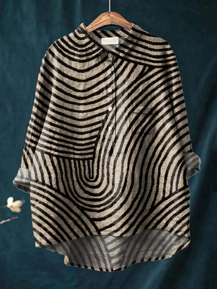 Lotte | Leichte Bluse mit kreisförmigem Muster