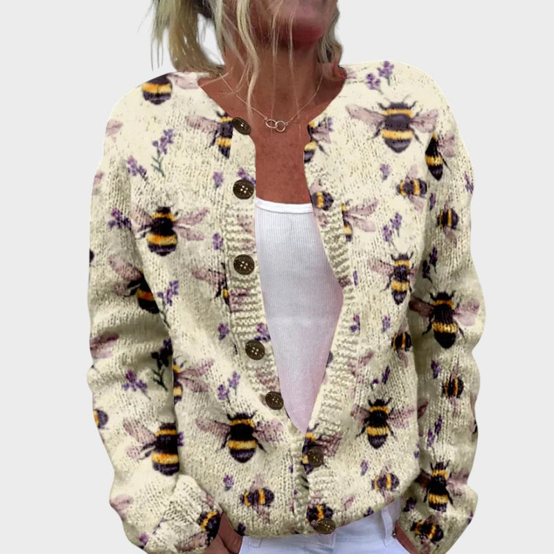 Xenia - Strickjacke Floral Autumn