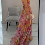 Antonia | Blumenprint Maxikleid mit V-Ausschnitt