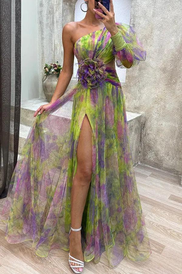 Franziska | Plissé-Maxikleid mit floralem Muster für den Sommer