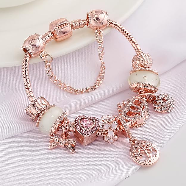 Traumfänger-Armband in Rosé