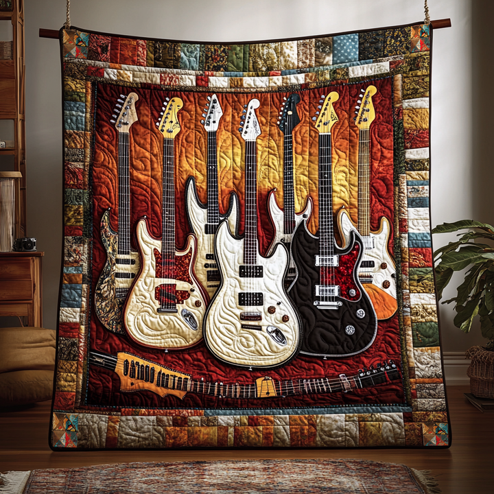 Steppdecke mit E-Gitarren