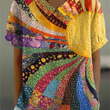 Anna-Paula | Sunburst-Design Patchwork-Bluse