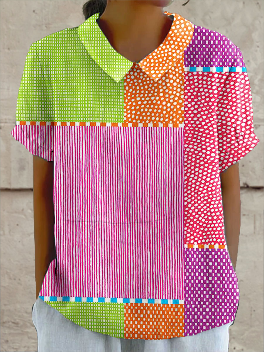 Mia-Lotte | Bunte Patchwork-Bluse