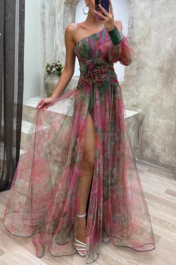 Franziska | Plissé-Maxikleid mit floralem Muster für den Sommer