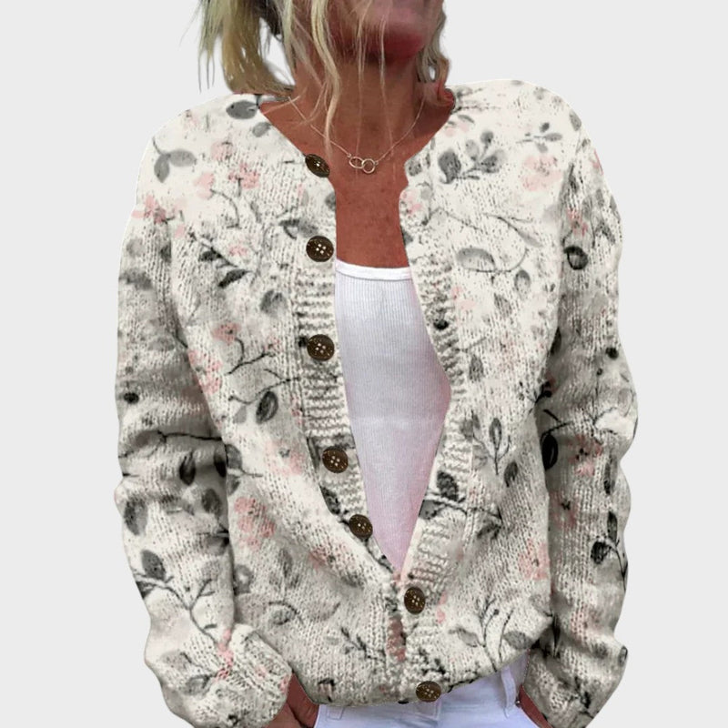 Ivy - Strickjacke Floral Autumn