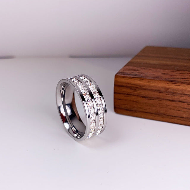 Ring mit doppeltem Zirkonia