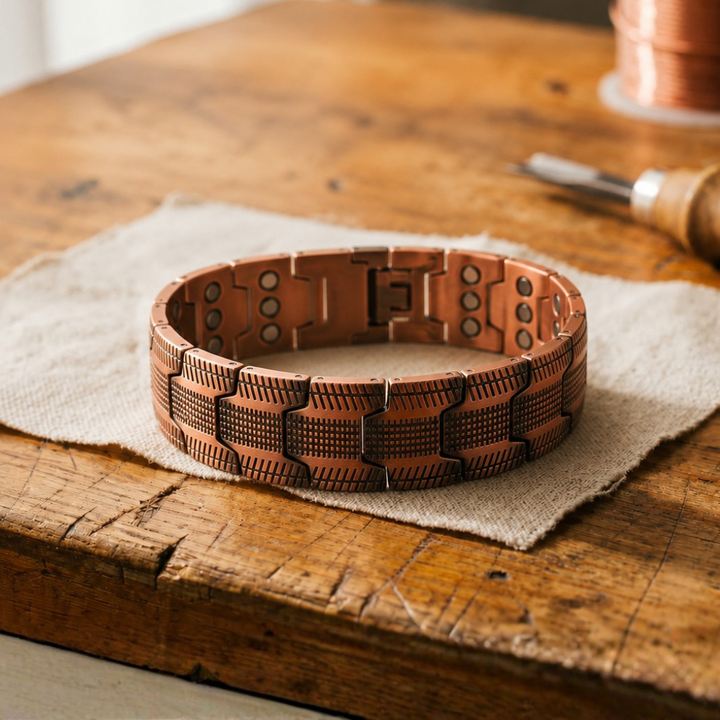 Breites Kupfer-Gliederarmband