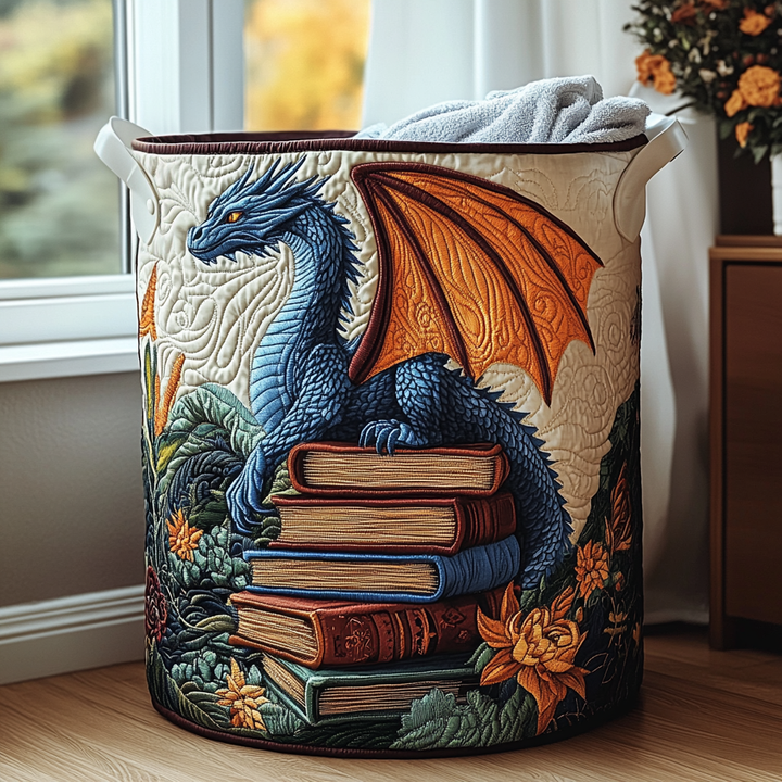 Gesteppter Wäschekorb – mit Drache