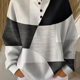 Christa | Patchwork-Pullover in Schwarz und Weiß