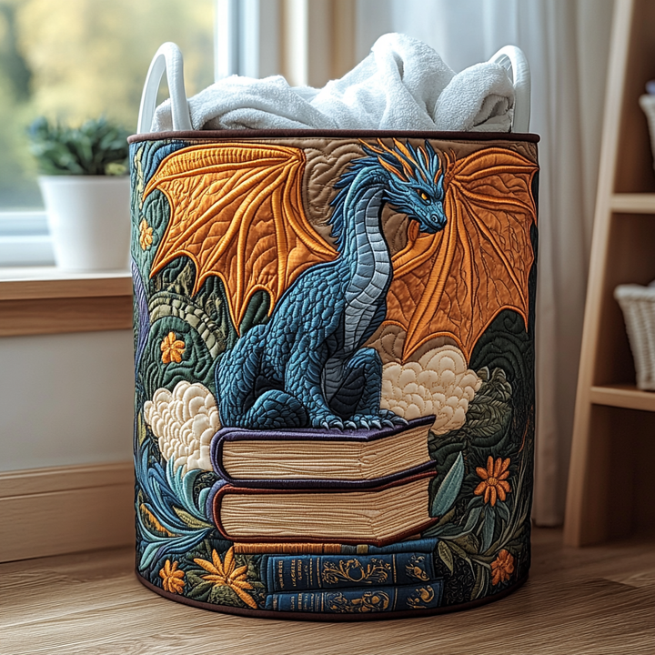 Gesteppter Wäschekorb – mit Drache