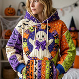 Mitternachts-Patchwork-Hoodie