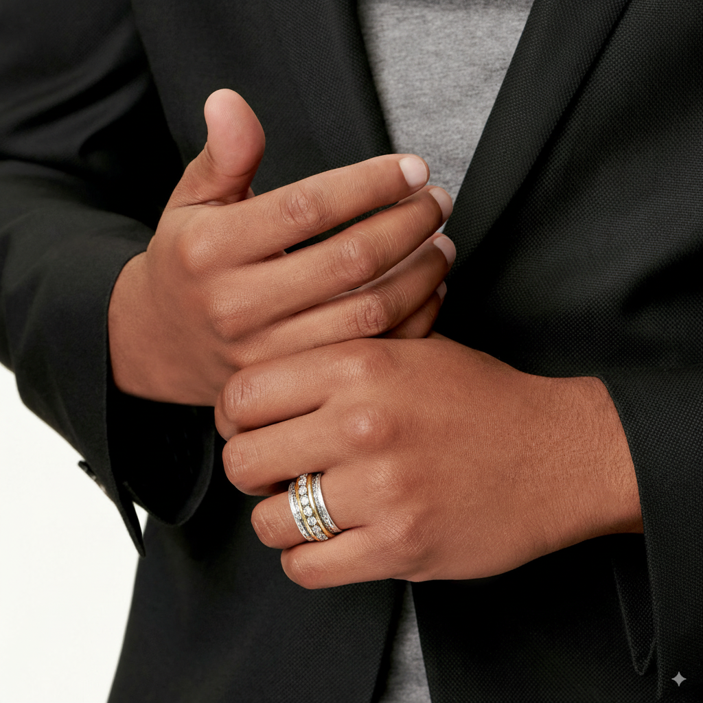 Bicolor-Ring mit Zirkonia