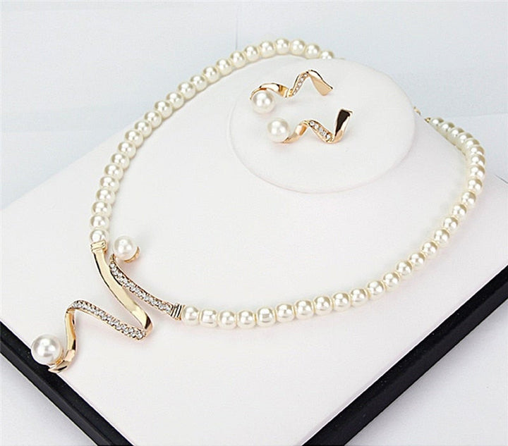 Perlen-Set Kette & Ohrringe
