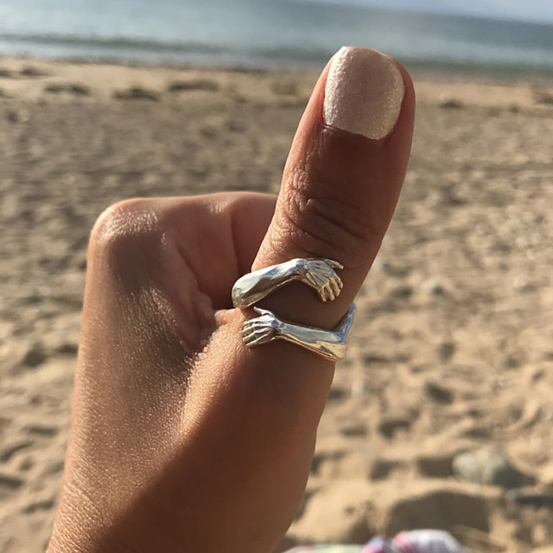 Silberring Umarmung Deluxe