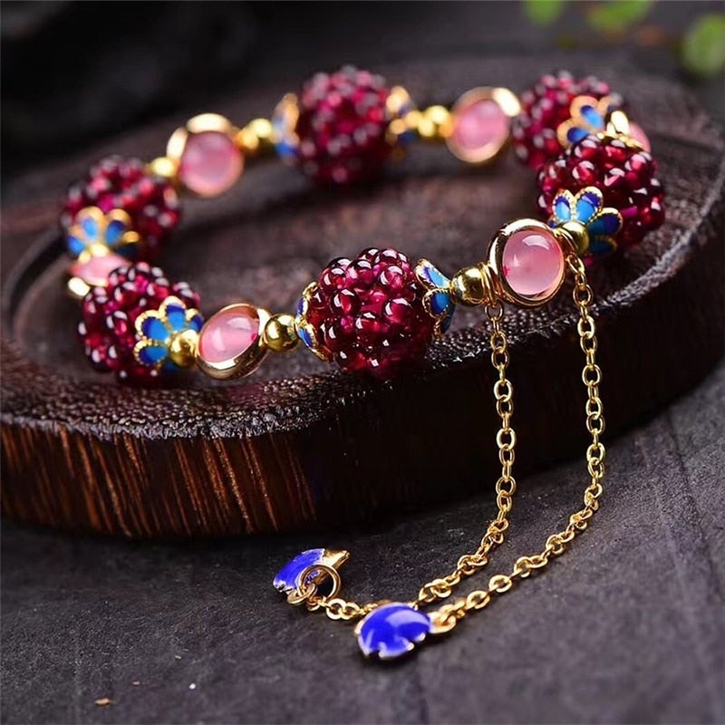 Granatrotes Armband