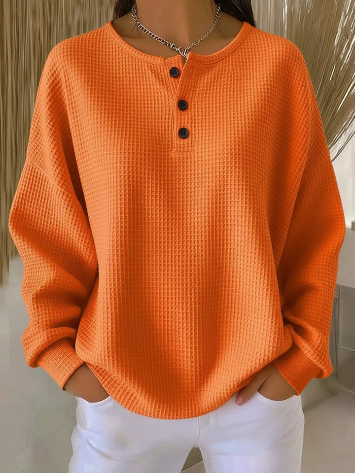 Greta | Schlichter Pullover in Waffelstrick