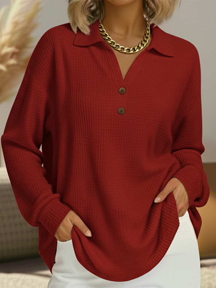 Elke | Schlichter Pullover mit Hemdkragen