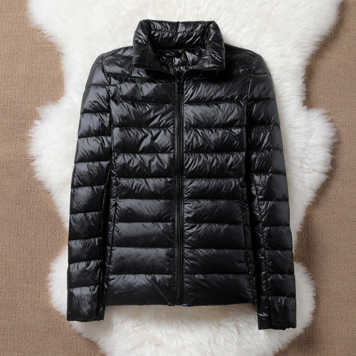 Tone | Leichte schwarze Damen-Bubblejacke