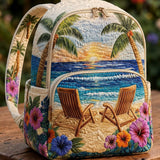 Gesteppter Rucksack – Sonnenuntergang am Strand