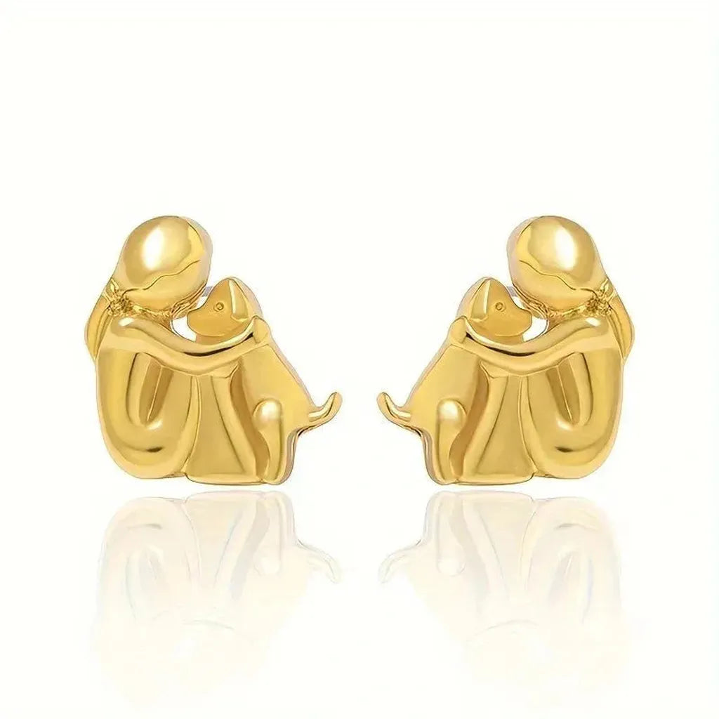 Zweifarbige Ohrringe in Weißgold und Gold