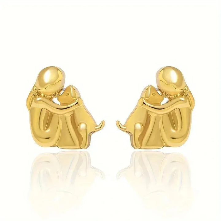 Zweifarbige Ohrringe in Weißgold und Gold
