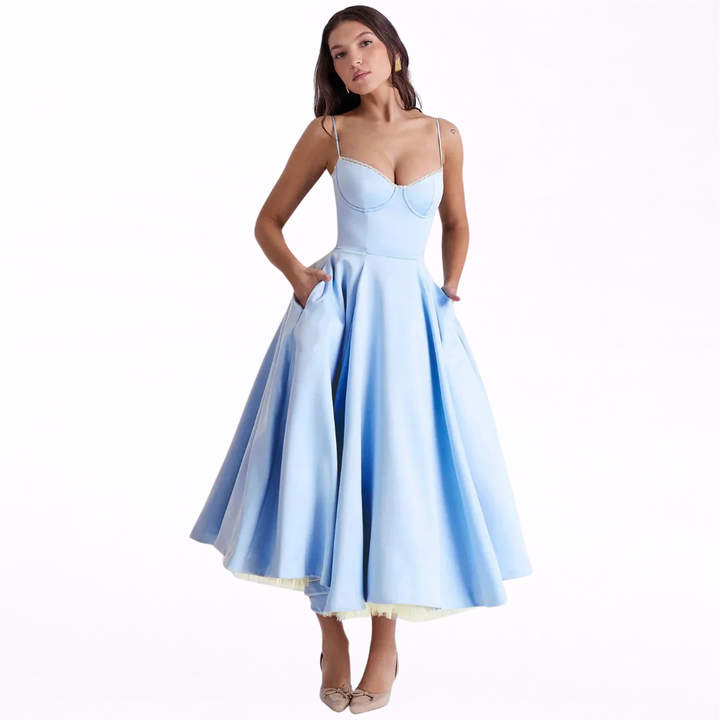 Britta | Luxus-Midikleid