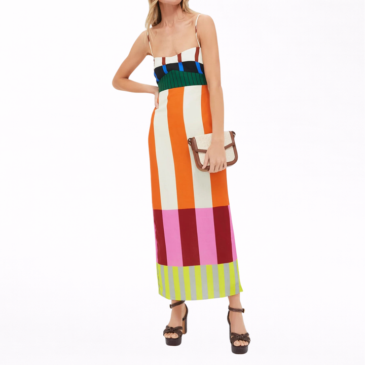 Mareike | Bunt Gestreiftes Kleid