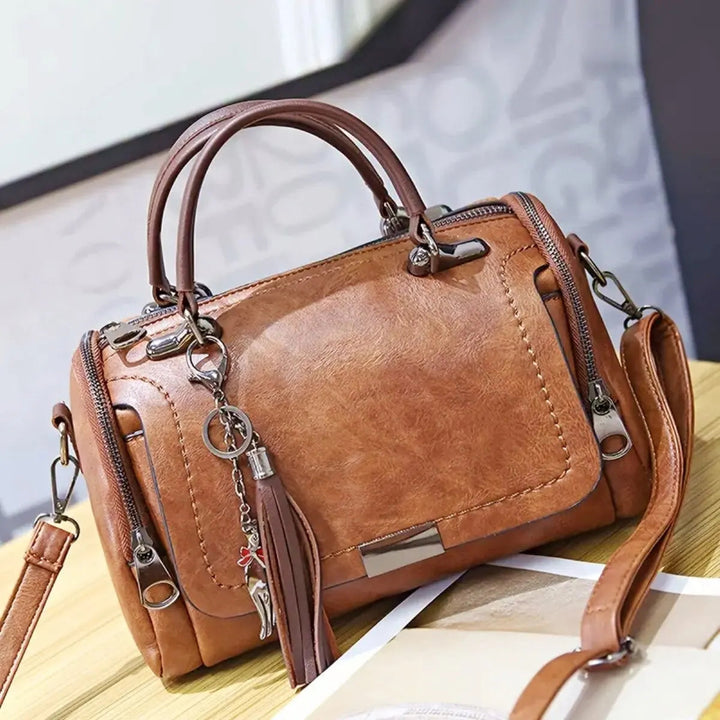 Rose | Strukturierte Ledertasche